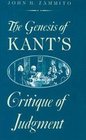 The Genesis of Kant's Critique of Judgment