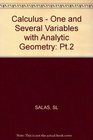 Calculus One and Several Variables with Analytic Geometry