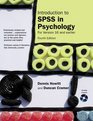 Introduction to SPSS in Psychology For Version 16 and Earlier