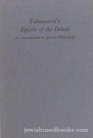 Falaquera's Epistle of the Debate An Introduction to Jewish Philosophy
