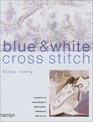 Blue  White Cross Stitch Inspired by the Classic Designs of Willow Pattern Delftware and Toiles de Jouy