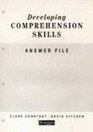 Developing Comprehension Skills Answer File