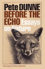Before the Echo Essays on Nature