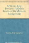 Milton's epic process Paradise lost and its Miltonic background