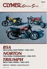 Clymer Bsa 500  650Cc Unit Twins 1963-1972, Norton 750  850Cc Commandos 1969-1975, Triumph 500-750Cc Twins 1963-1979 (Clymer Motorcycle Repair Series)