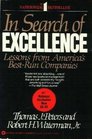 In Search of Excellence Lessons from America's Bestrun Companies