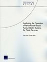Analyzing the Operation of PerformanceBased Accountability Systems for Public Services