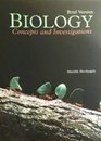 Biology Concepts and Investigationsbrief Version