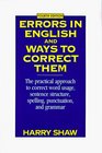 Errors in English and Ways to Correct Them