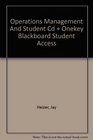 Operations Management and Student CD  OneKey Blackboard Student Access Kit Pkg