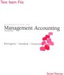 Introduction to Management Accounting Test Item File