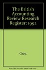 The British Accounting Review Research Register 1992