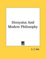 Dionysius And Modern Philosophy