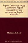 Haynes Repair Manual Toyota Camry Automotive Repair Manual All Toyota Camry Models 19921995