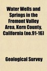 Water Wells and Springs in the Fremont Valley Area Kern County California