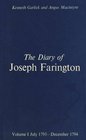 The Diary of Joseph Farington Volume 1 July 1793December 1974 Volume 2 January 1795August 1796