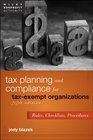 Tax Planning and Compliance for TaxExempt Organizations Rules Checklists Procedures
