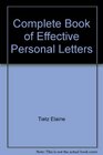 Complete book of effective personal letters