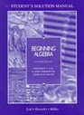 Beginning Algebra Student's Solution Manual