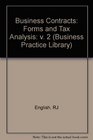Business Contracts Forms and Tax Analysis