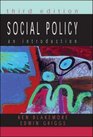 Social Policy An Introduction