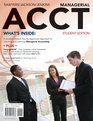 Managerial ACCT 2010 Student Edition