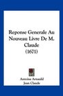 Reponse Generale Au Nouveau Livre De M Claude