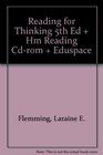 Reading for Thinking 5th Ed  Hm Reading Cdrom  Eduspace