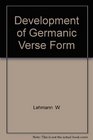 Development of Germanic Verse Form