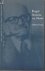 Roger Sessions on Music Collected Essays