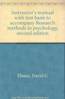 Instructor's manual with test bank to accompany Research methods in psychology second edition