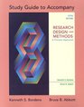 Study Guide for use with Research Design and Methods