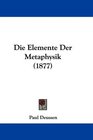 Die Elemente Der Metaphysik