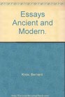 Essays Ancient and Modern