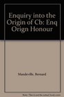 Enquiry into the Origin of Cb Enq Orign Honour