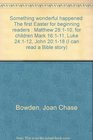 Something wonderful happened The first Easter for beginning readers  Matthew 28110 for children Mark 16111 Luke 24112 John 20118