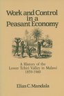 Work and Control in a Peasant Economy A History of the Lower Tchiri Valley in Malawi 18591960