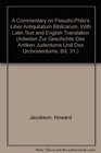 A Commentary on PseudoPhilo's Liber Antiquitatum Biblicarum With Latin Text and English Translation