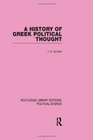 A History of Greek Political Thought