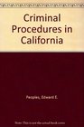 Criminal Procedures in California 3rd edition