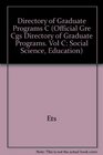 Directory of Graduate Programs in Social Science  Education