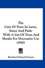 The Care Of Trees In Lawn Street And Park With A List Of Trees And Shrubs For Decorative Use