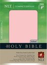 Holy Bible New Living Translation Tutone Pink/Grey Suede Leatherlike Compact