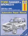 Haynes Repair Manual Ford Ranger  Bronco II Automotive repair manual
