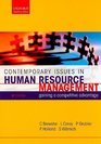 Contemporary Issues in Human Resource Management Gaining a Competitive Advantage
