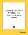 Dictionary Of National Biography V46 PocockPuckering