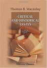 Critical and Historical Essays