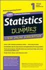 1001 Statistics Practice Problems For Dummies Access Code Card