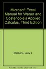 Microsoft Excel Manual for Waner and Costenoble's Applied Calculus Third Edition
