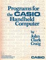 Programs for the Casio handheld computer